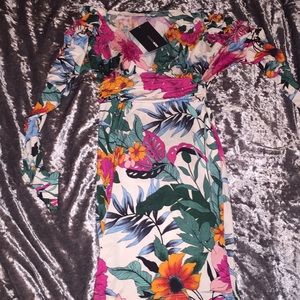 Tropical Dreams Off Shoulder Dress